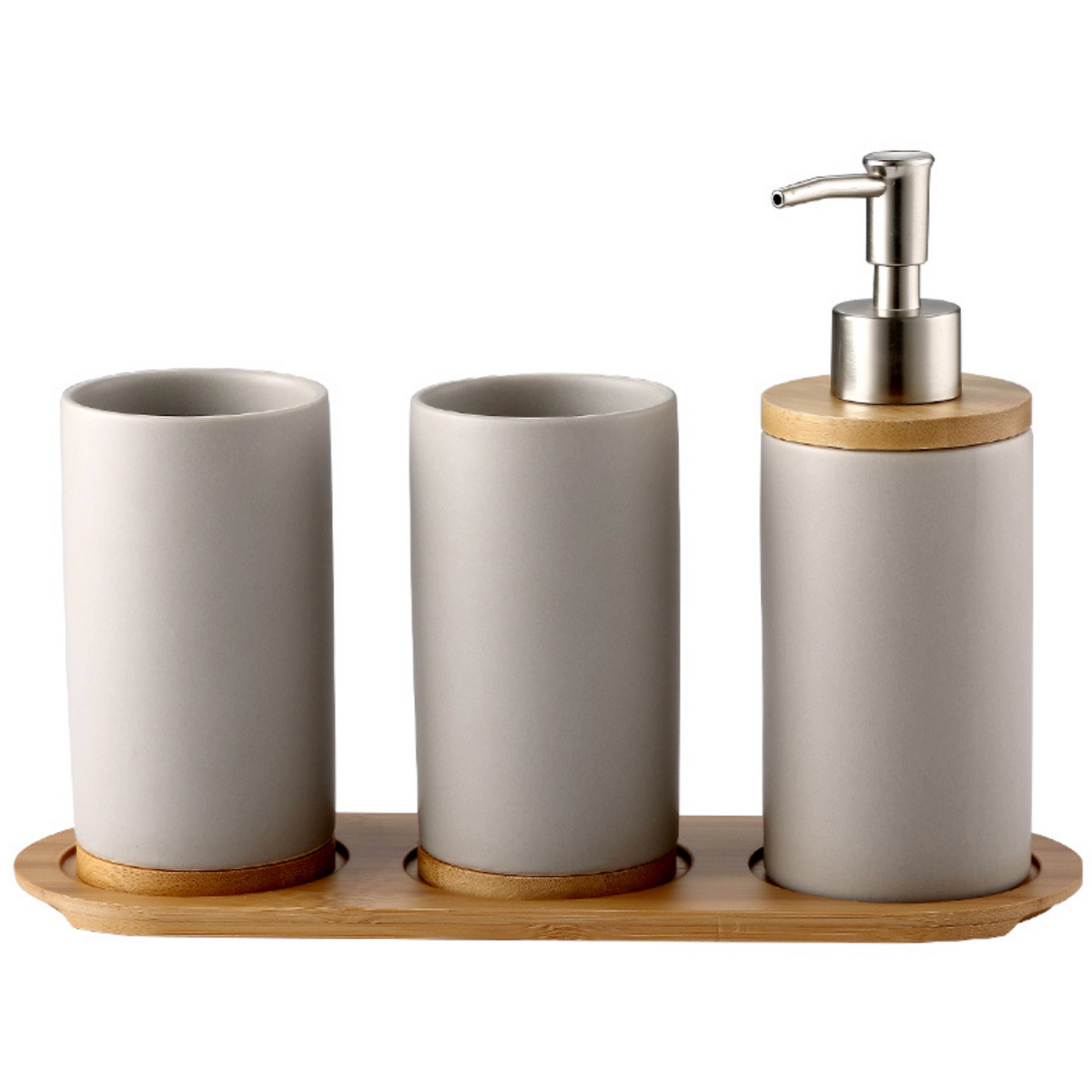 Bathroom Set Grey Nestasia