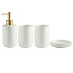 White Bathroom Accessories Set Nestasia