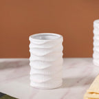 Ripple Design Bathroom Set Of 3 Matte White Nestasia