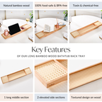 Bathtub Tray With Waterproof Mesh Nestasia