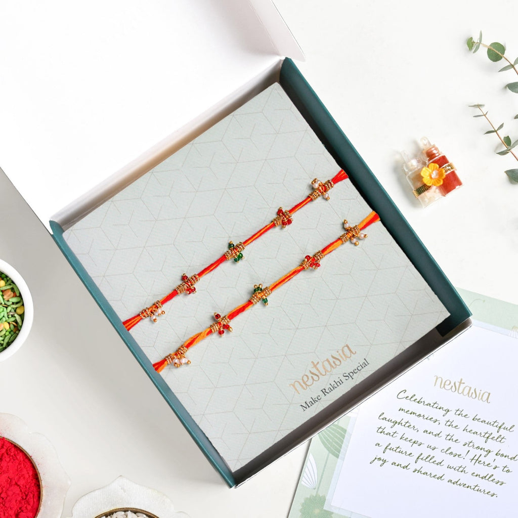 Beaded Bond Rakhi Gift Set Nestasia