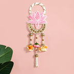 Beaded Lotus Wall Hanging Set Of 2 In Pink Nestasia