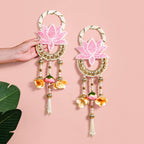 Beaded Lotus Wall Hanging Set Of 2 In Pink Nestasia