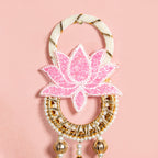 Beaded Lotus Wall Hanging Set Of 2 In Pink Nestasia