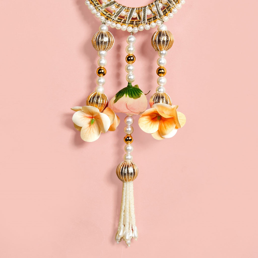 Beaded Lotus Wall Hanging Set Of 2 In Pink Nestasia