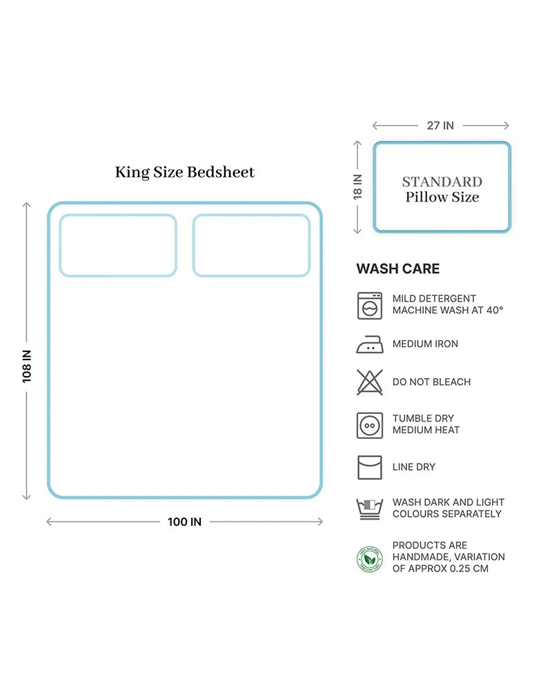 Comfortable Cotton Double Bedsheet King Size Set for Daily Use and Gifting