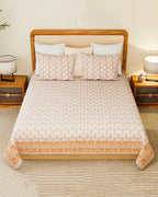 Premium Quality Soft Cotton Queen Size Bedsheet With Pillow Covers for Modern Bedroom Decor