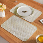 Beige Gold Chevron Tablemat Set Of 6 Nestasia
