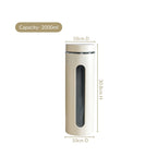 Beige Tall Kitchen Storage Canister Set Of 4 2000ml Nestasia