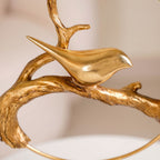 Bird Family Sculpture Showpiece Gold Nestasia