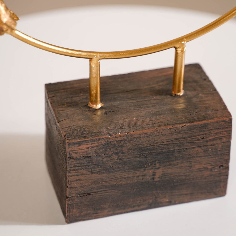 Bird Family Sculpture Showpiece Gold Nestasia