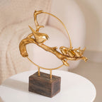 Bird Family Sculpture Showpiece Gold Nestasia