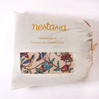 Birdsong Symphony Quilted Bedcover Peach 254x216cm Nestasia
