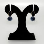 Black And Grey Contemporary Pearl Earrings Nestasia