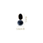 Black And Grey Contemporary Pearl Earrings Nestasia