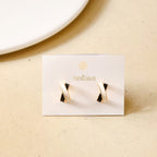 Black And White Crisscross Hoop Earrings Nestasia