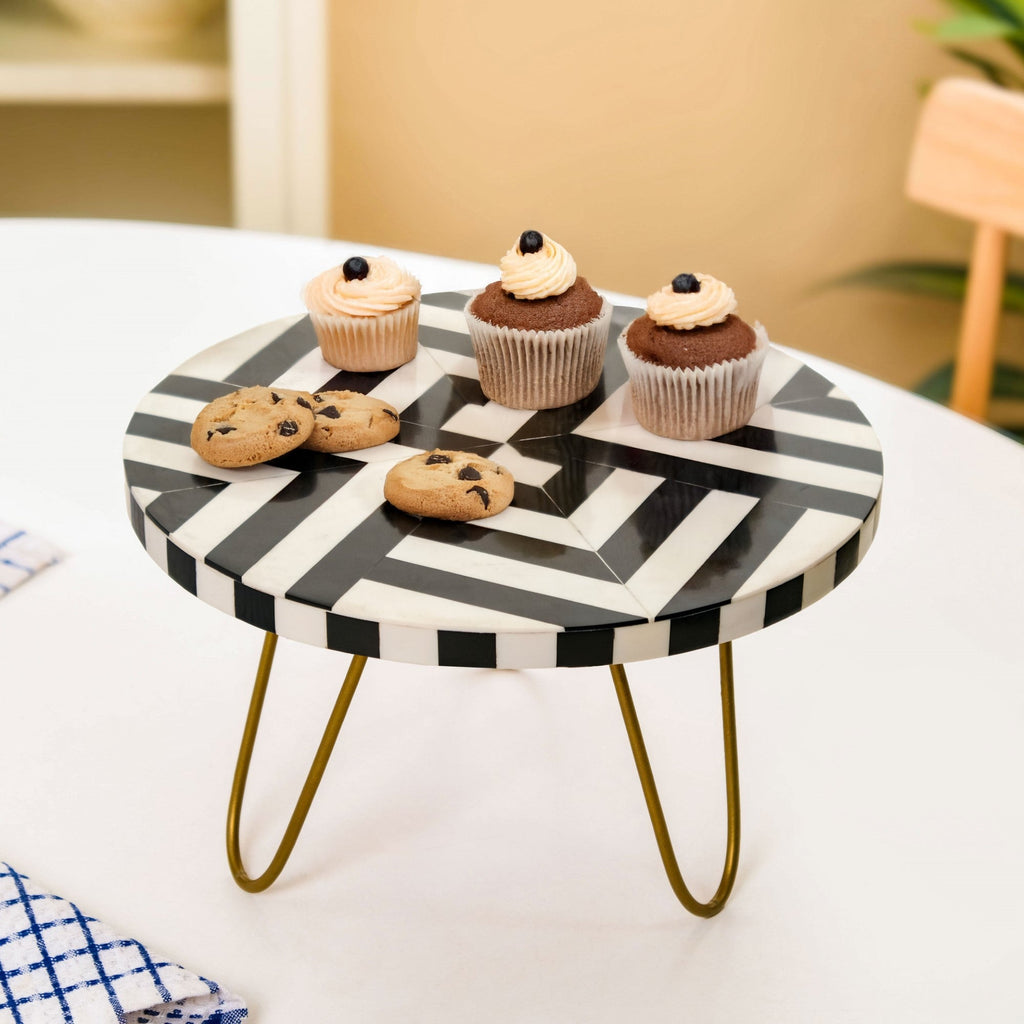 Black And White Riser Cake Stand Nestasia
