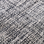 Black And White Tweed Cotton Anti Slip Floor Mat 96x53cm Nestasia