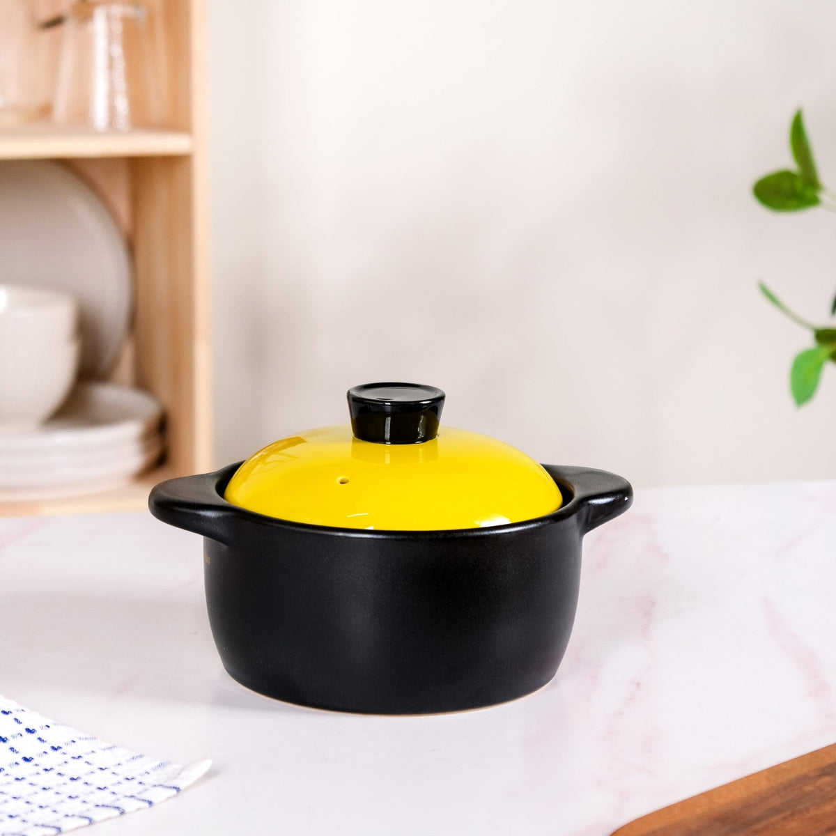 Limonelle Ceramic Cooking Pot With Lid 1200ml Nestasia