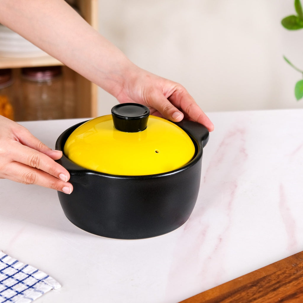 Limonelle Ceramic Cooking Pot With Lid 1200ml Nestasia
