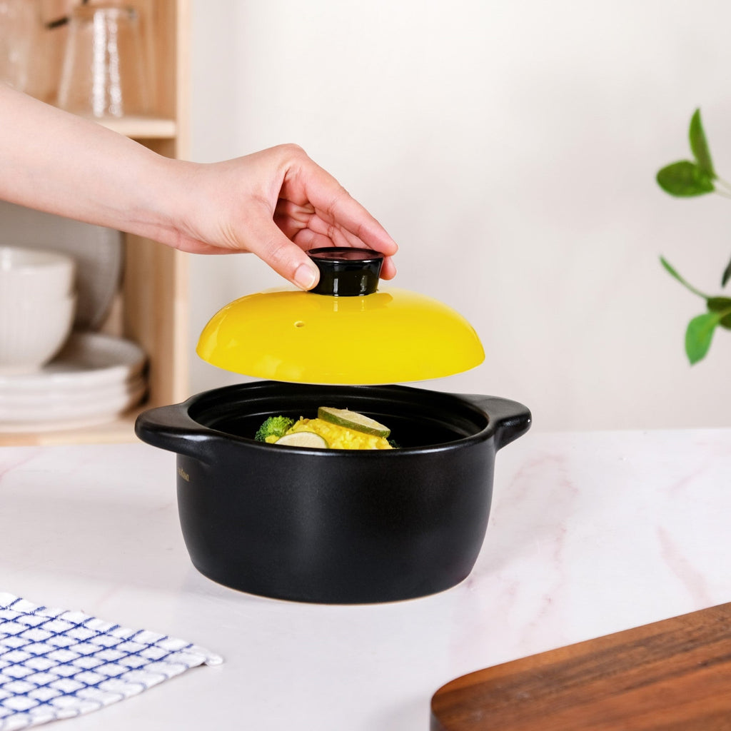 Limonelle Ceramic Cooking Pot With Lid 1200ml Nestasia