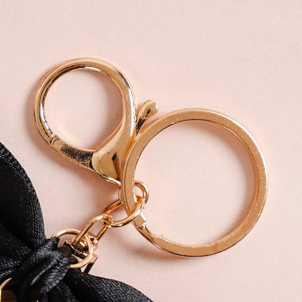 Black Beauty Bow Charm Keychain Nestasia