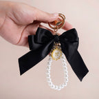 Black Beauty Bow Charm Keychain Nestasia