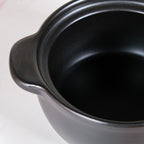 Maison Black Ceramic Clay Pot For Cooking 2200ml Nestasia