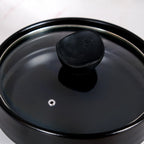 Classic Black Korean Ceramic Cooking Pot 2000ml Nestasia