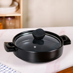 Classic Black Korean Ceramic Cooking Pot 2000ml Nestasia