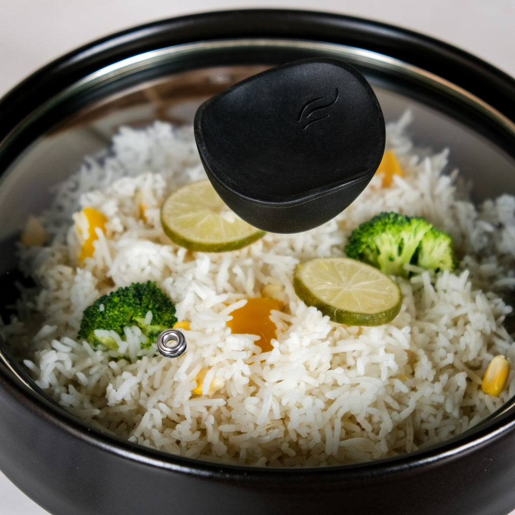 Classic Black Korean Ceramic Cooking Pot 2000ml Nestasia