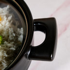 Classic Black Korean Ceramic Cooking Pot 2000ml Nestasia