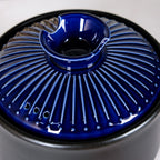 Lumea Ceramic Cooking Pot With Deep Blue Lid 2600ml Nestasia