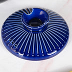 Lumea Ceramic Cooking Pot With Deep Blue Lid 2600ml Nestasia