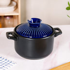 Lumea Ceramic Cooking Pot With Deep Blue Lid 2600ml Nestasia
