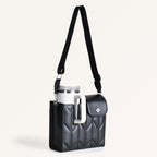 Black Crossbody Bag For Bottles Nestasia