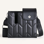 Black Crossbody Bag For Bottles Nestasia