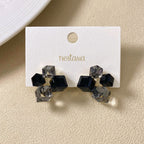 Black Cube Cluster Earrings Nestasia