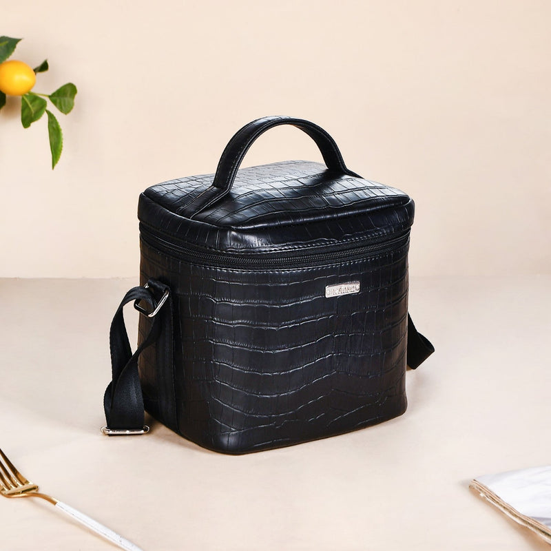 Classic Luxury Insulated Lunch Bag Black Nestasia