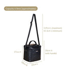 Classic Luxury Insulated Lunch Bag Black Nestasia