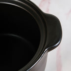 Maison Black Glazed Cooking Pot With Lid 5800ml Nestasia
