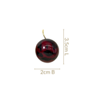 Abstract Patterned Maroon Bead Earrings Nestasia