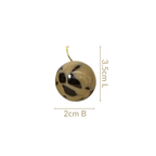 Black Patterned Brown Bead Earrings Nestasia