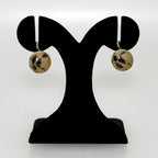 Black Patterned Brown Bead Earrings Nestasia