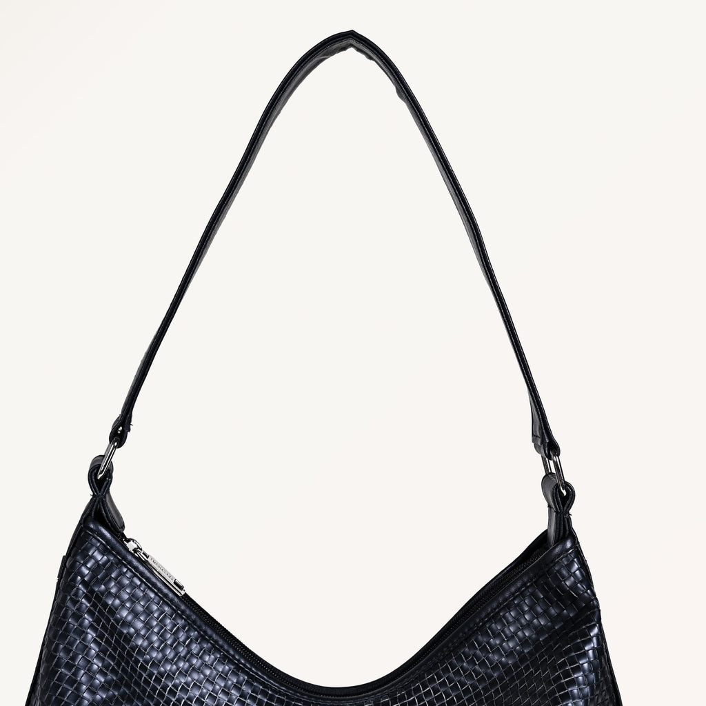 Black Soi Trendy Hobo Handbag Nestasia