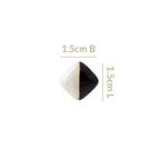 Black And White Square Studs Nestasia