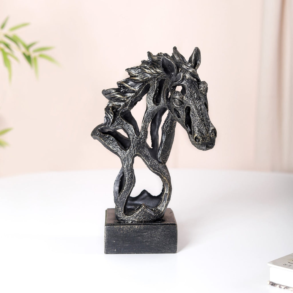 Black Horse Decorative Showpiece Nestasia