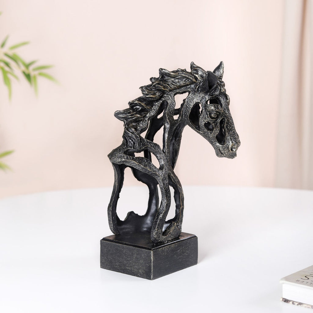 Black Horse Decorative Showpiece Nestasia