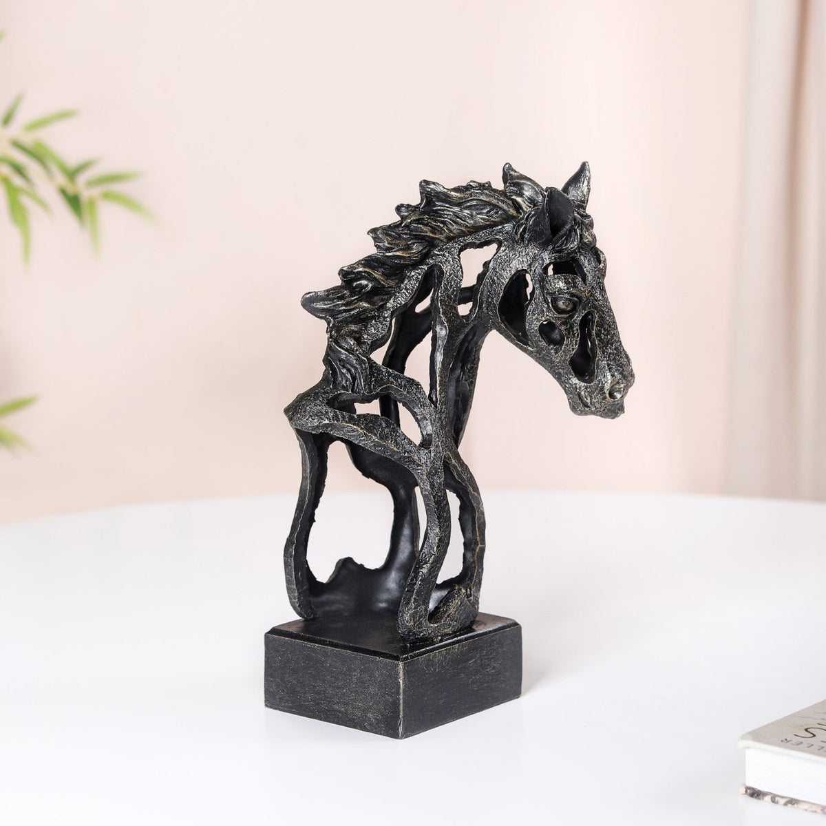 Black Horse Decorative Showpiece Nestasia