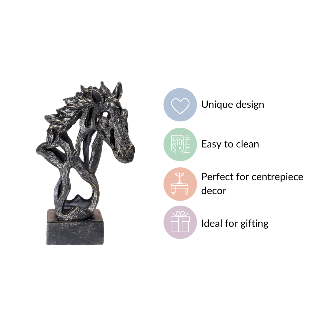 Black Horse Decorative Showpiece Nestasia